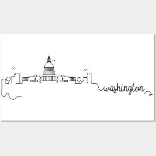 Washington DC City Signature Posters and Art